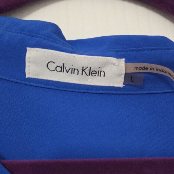 Calvin Klein Royal Blue Button-Down Shirt - Picture 2 of 3